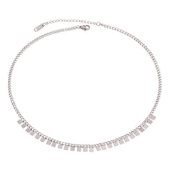 Round Geometric Pendant Necklace Choker