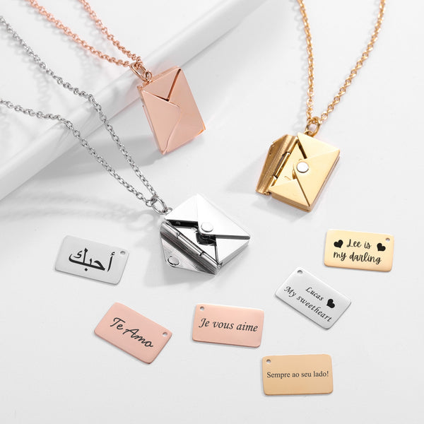 Valeria Love Letter Envelope Pendant Necklace