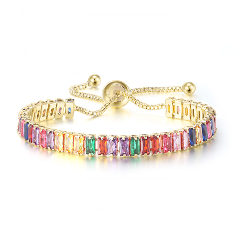 Noire Black Crystal Adjustable Bangle Collection