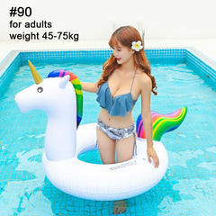 Giant Inflatable Pool Float Circle Mermaid Flamingo Unicorn Swimming Ring