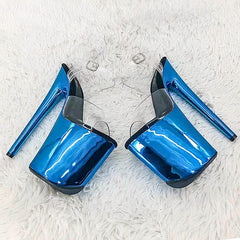 PVC Uppre New  color high heel sandals model show shoes and pole dancing shoes