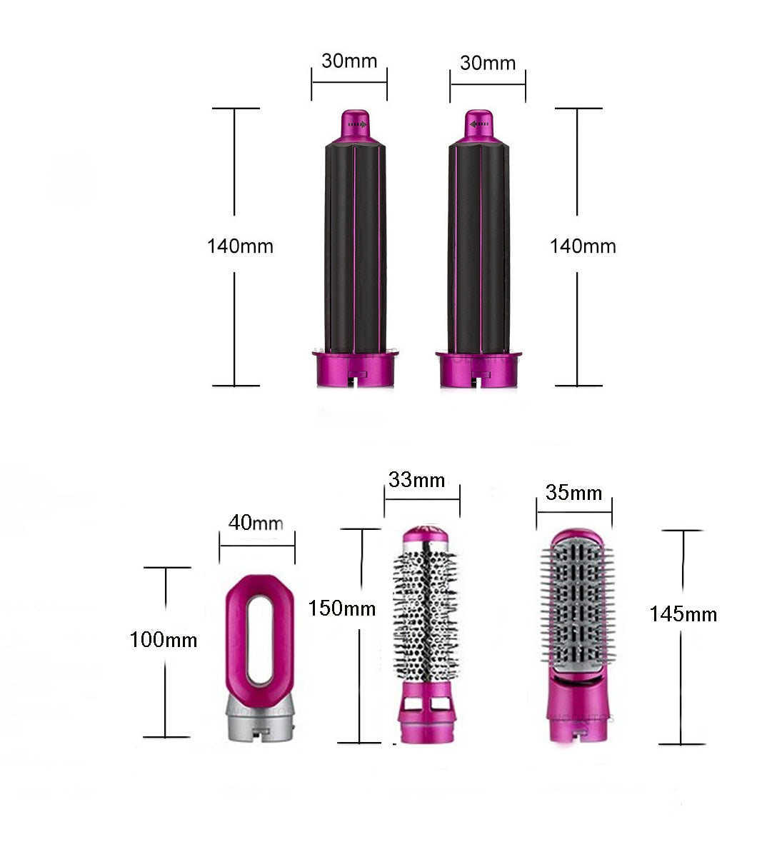 5 in 1 Hair Dryer Heat Comb Hair Curler Professional Iron Hair Straightener Styling Tool Hair Dryer Combination Kit