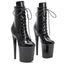 Shinny Black Pole dancing shoes High Heel platform Boots closed toe Pole Dance hight boot