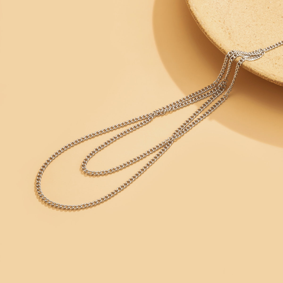 Multilayer Thin Metal Chain Anklets For