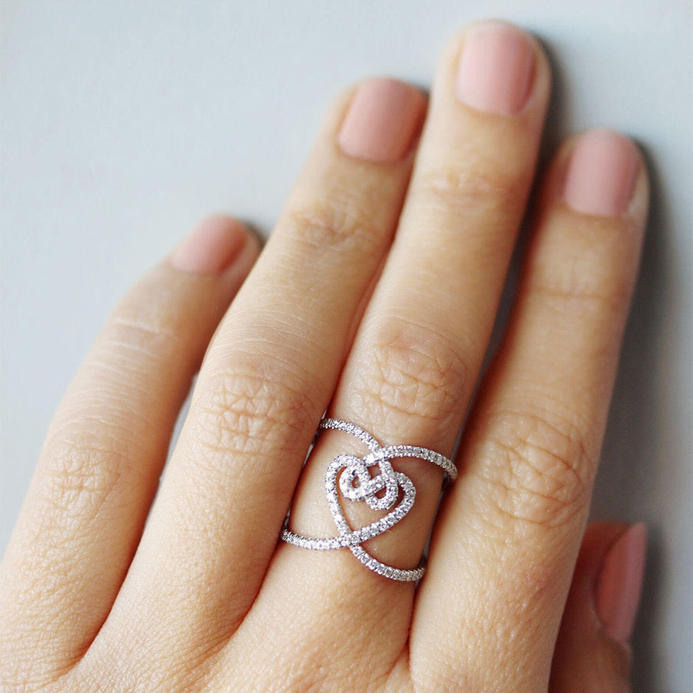 Hollow Love Wide Rings