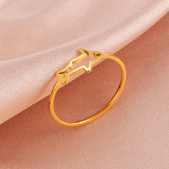 Skyrim Stainless Steel Fish Shark Shaped Rings for Women Minimalist Finger Rings Jewelry Party Birthday Gifts Wholesale 2023