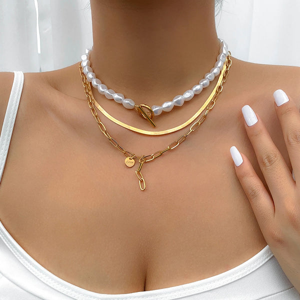 Evangeline Baroque Pearl Heart Necklace Collection