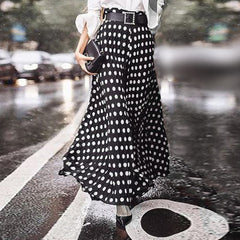 Yeezzi Summer Autumn Female Trousers Fashion Holiday Fitness Urban Polka Dot Casual Office Wide Leg Pants for Women 2022 New