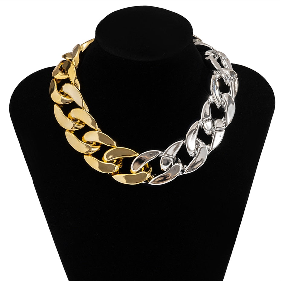 Roxana Multi-Layer Chunky Chain Choker Collection