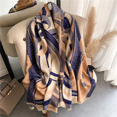Thick Cashmere Scarf for Women Print Pashmina Shawl and Wrap