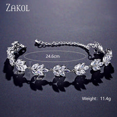 White Shiny Leaf Bracelets Bangles