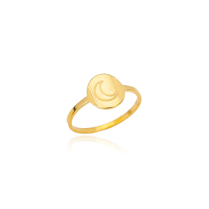 Stainelss Steel Sun Moon Rings For Women Aesthetic Gold Plated Wedding Couple Rings Christmas Jewelry Gift Anillos Wholesale
