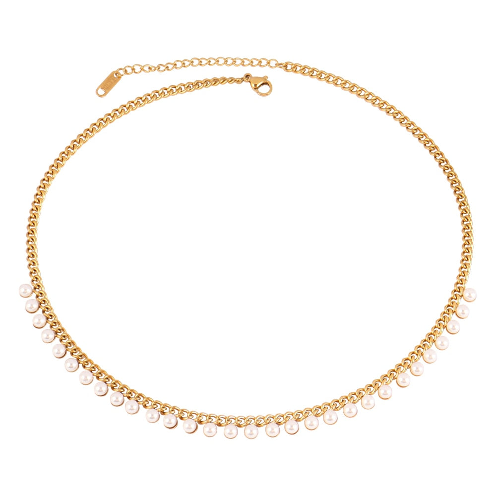 Round Geometric Pendant Necklace Choker