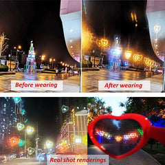 Heart Shaped Diffraction Sunglasses