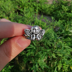 Gothic Geometric Mushroom Ring