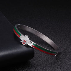 Stainless Steel Charm Bangles Bee