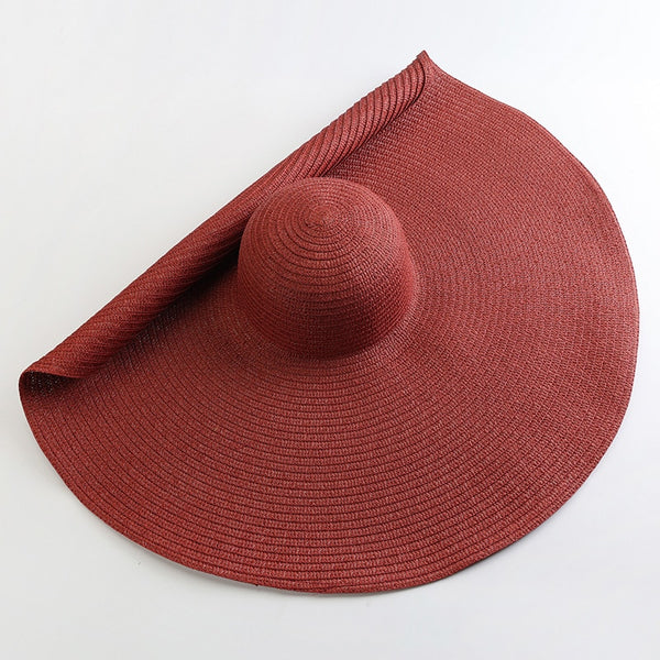 Solene Oversized Wide-Brim Straw Sun Hat