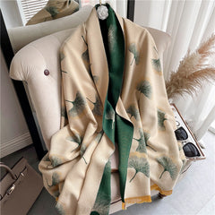 Thick Cashmere Scarf for Women Print Pashmina Shawl and Wrap