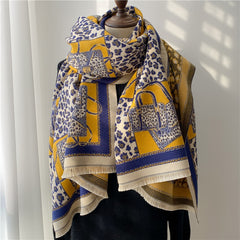 Thick Cashmere Scarf for Women Print Pashmina Shawl and Wrap