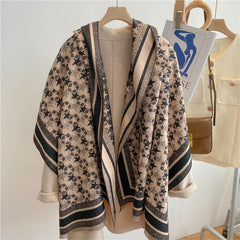 Thick Cashmere Scarf for Women Print Pashmina Shawl and Wrap