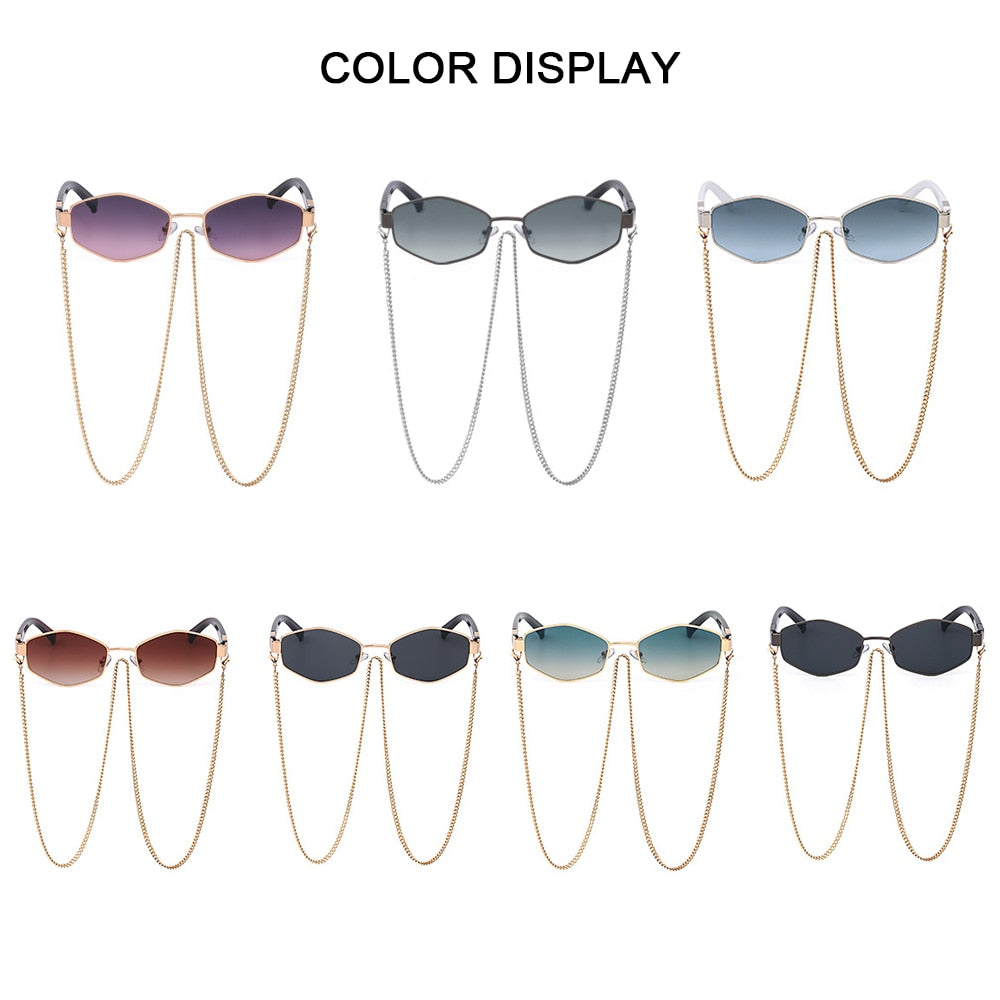 Zora Polygon Chain Sunglasses