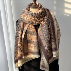 Thick Cashmere Scarf for Women Print Pashmina Shawl and Wrap