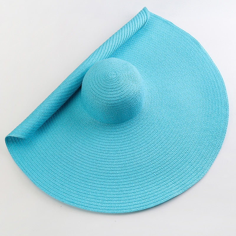 Solene Oversized Wide-Brim Straw Sun Hat