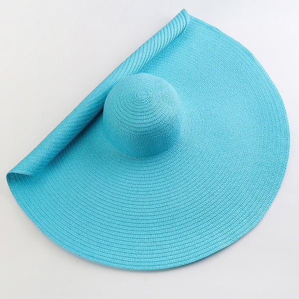 Solene Oversized Wide-Brim Straw Sun Hat