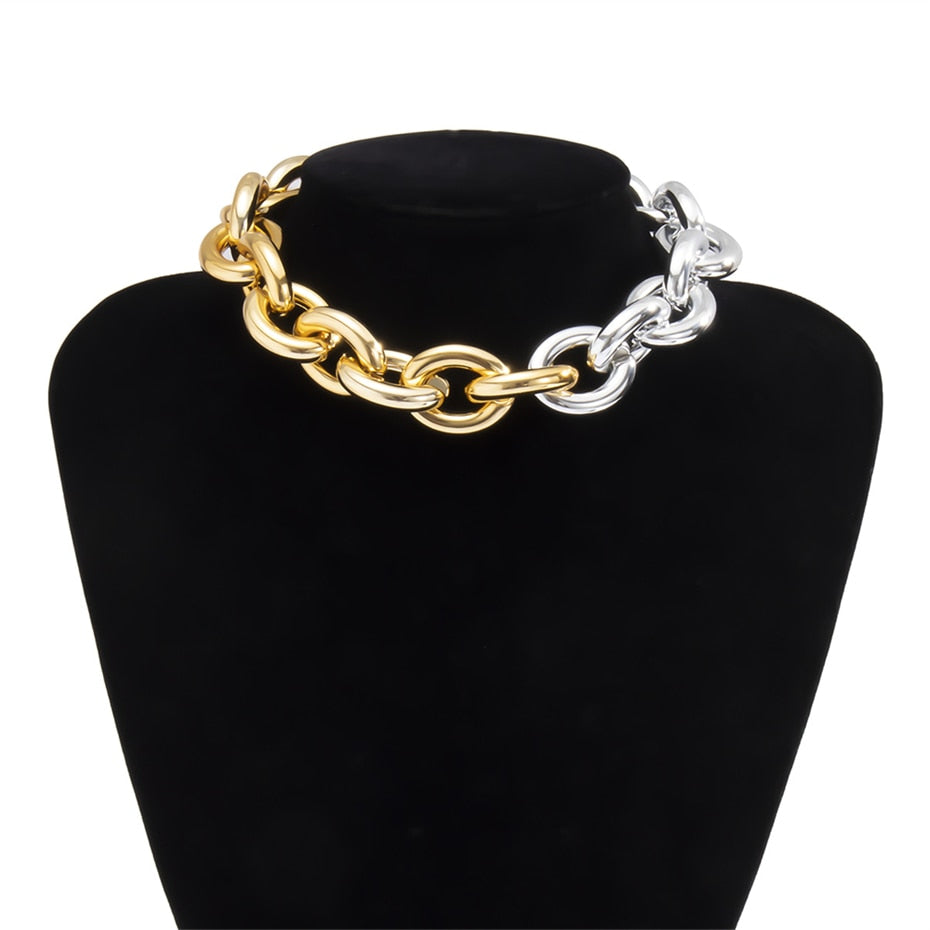 Bold and Chunky: Multi-Layered Gold Choker for Women