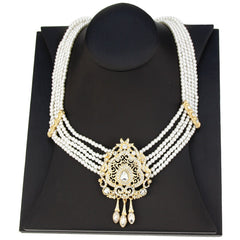 Neovisson High Quality Natural Stone Beaded Necklace Drop Earring Morocco Bride Wedding Jewelry Set Women Favorite Gift