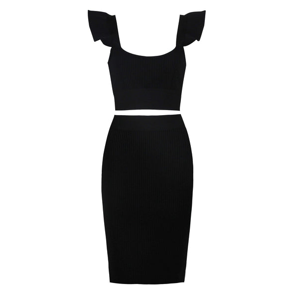 Mirella Bandage Crop Top & Skirt Two-piece