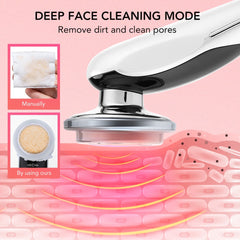 7in1 RF&amp;EMS Face Massager Lifting Beauty LED Face Skin +3 Colors LED Facial Neck Massager Photon Therapy Heating Wrinkle Removal
