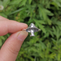 Gothic Geometric Mushroom Ring