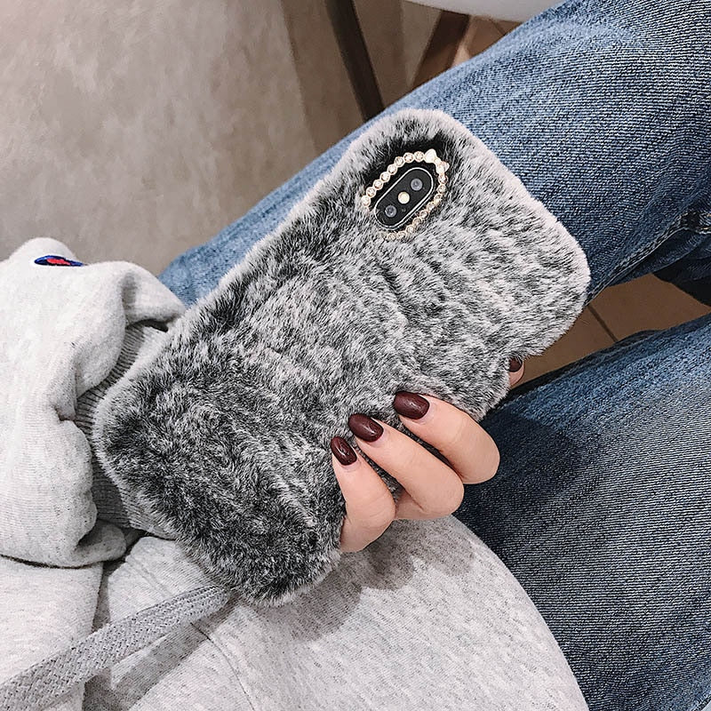 Amorette Plush Heart Pendant iPhone Case