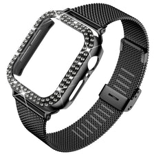 Diamond Case+Metal Strap For iWatch Band