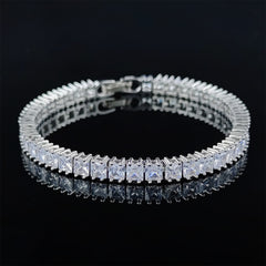 Luxury Princess 3mm 18cm Silver Color Bracelet Bangle