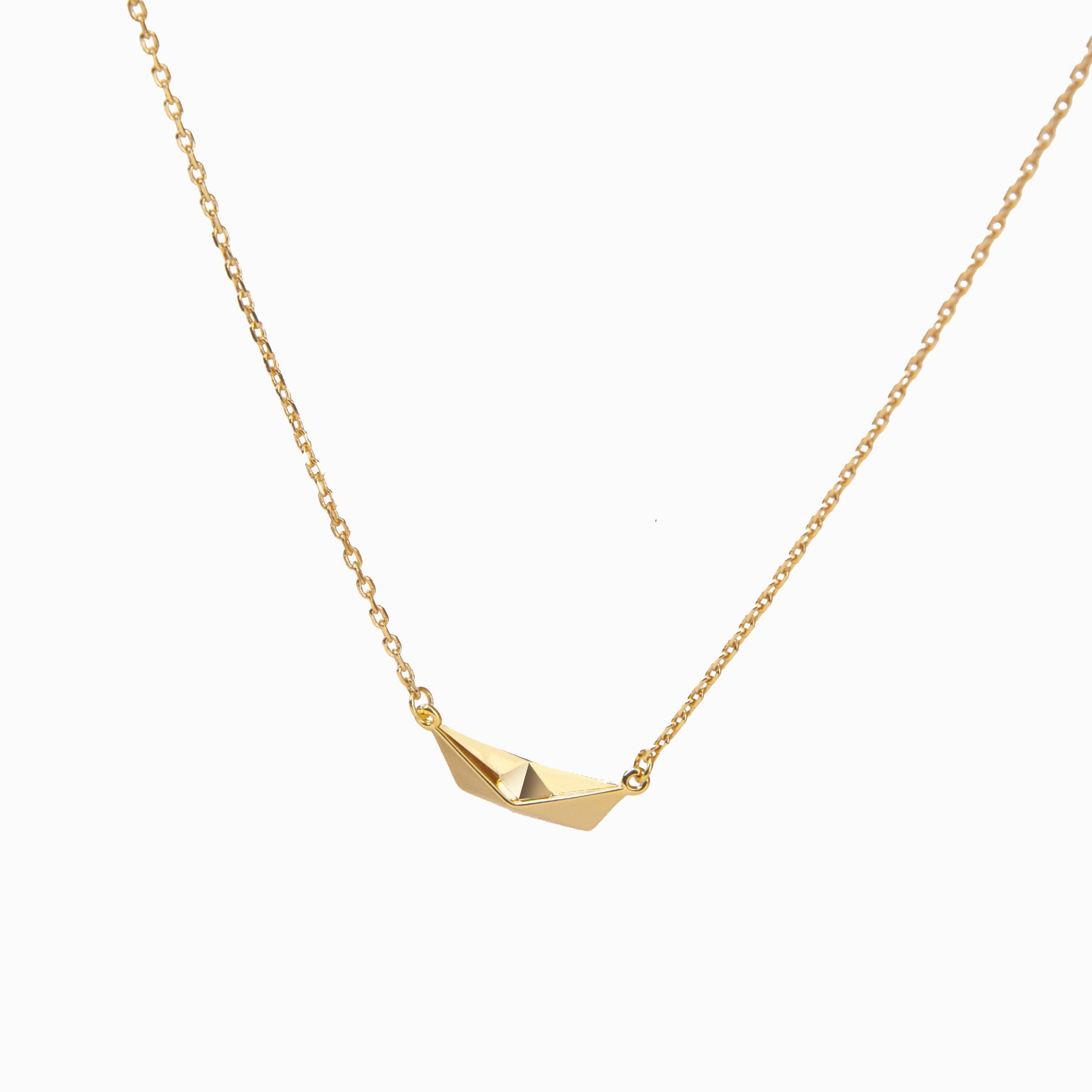 Vela Origami Boat & Airplane Pendant Necklace
