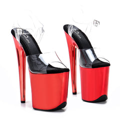 PVC Uppre New  color high heel sandals model show shoes and pole dancing shoes