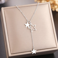 Exquisite Stars Tassel Pendants Necklace