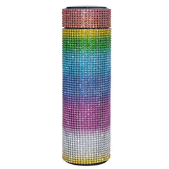 500ml Creative Smart Diamond Thermos Bottle Stainless Steel Water Bottle for Girls Portable Vacuum Flasks Coffee Thermos Cup