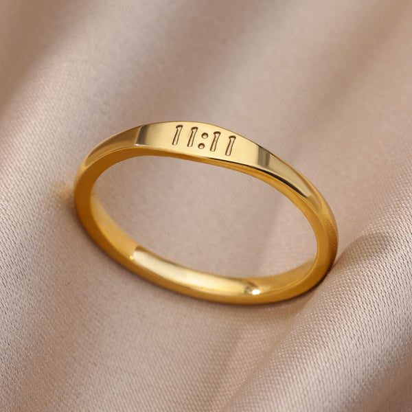 Astra Angel Number Stainless Steel Ring Collection