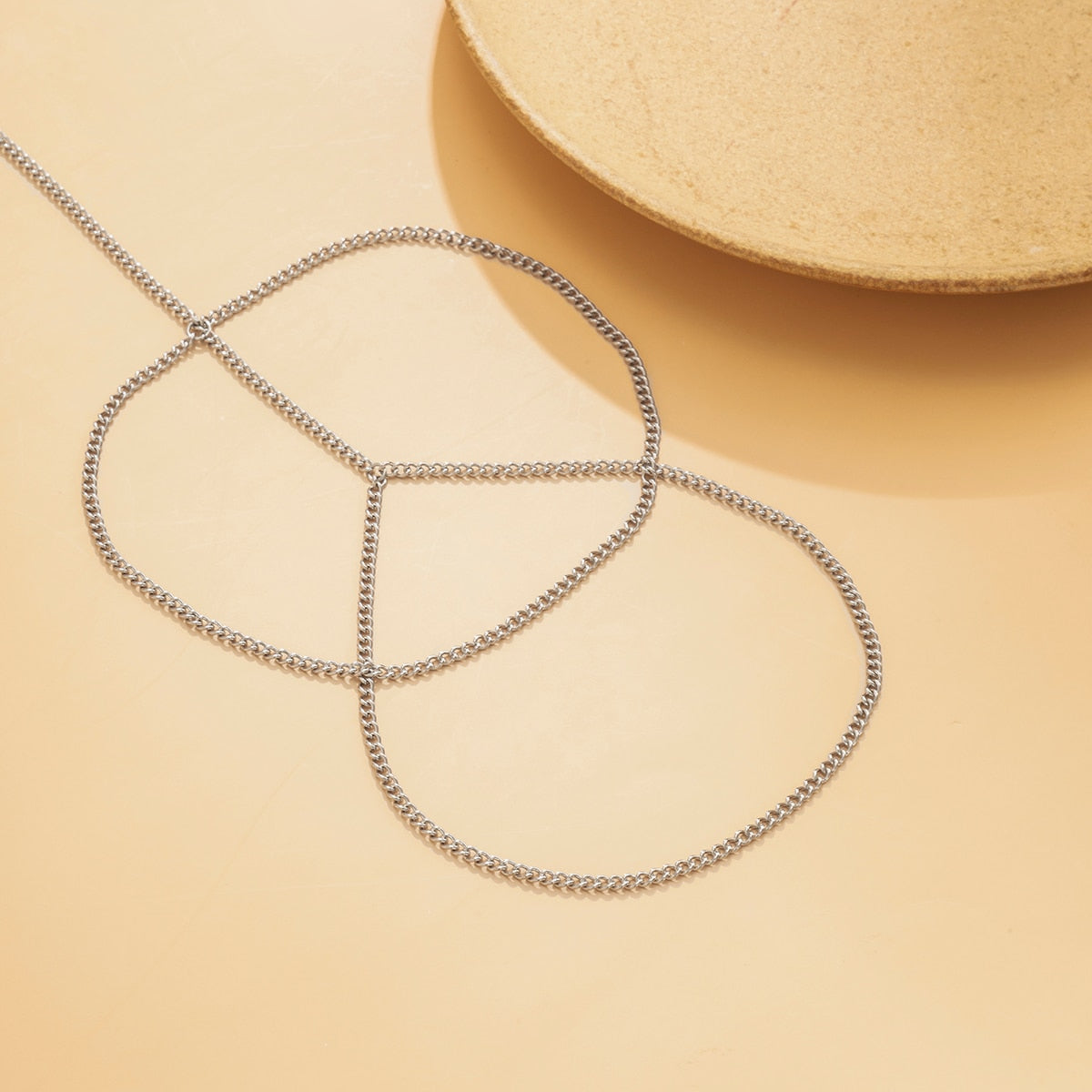 Multilayer Thin Metal Chain Anklets For