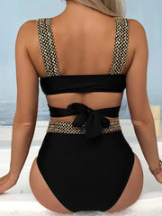 Rinabe Black Bikini Push Up Swimsuit Women High Waist Bikini Set