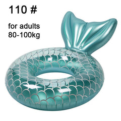 Giant Inflatable Pool Float Circle Mermaid Flamingo Unicorn Swimming Ring