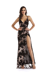 Sexy black Sequins maxi Summer dress women vintage Elegant Backless Party Dress long club Bodycon dresses sukienki vestidos 2022