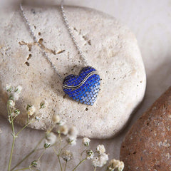 Luxury Custom Family Name Necklaces Personalised Crystal Heart Necklace Mother Day Gift Jewelry for Women