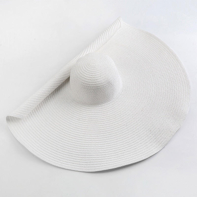 Solene Oversized Wide-Brim Straw Sun Hat