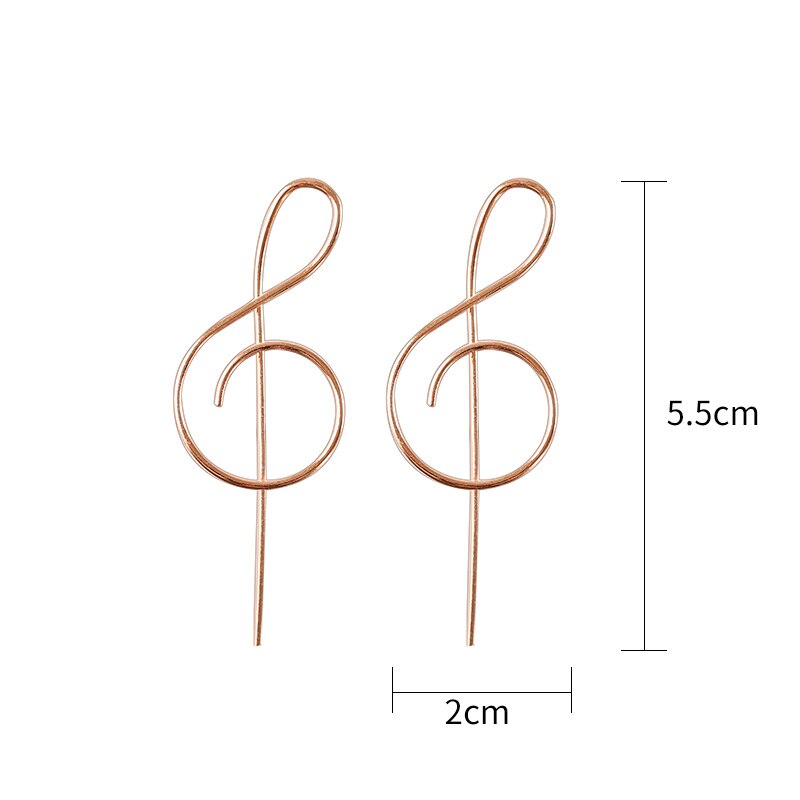 Simple Treble Clef Note Earrings