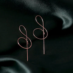 Simple Treble Clef Note Earrings