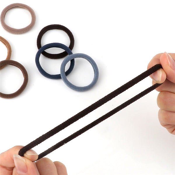 50PCS/Set Basic Hair Bands Simple Solid Colors Elastic Headband Hair Ties